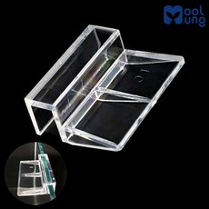 수족관 어항 커버 홀더 10mm 10T어항 4개입 수조 유리 뚜껑 받침대 거치대, 1세트, 투명아크릴