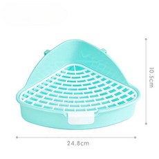 토끼 배변 트레이 화장실 동물 훈련기 코너 상자 페럿 햄스터 드래곤캣 기니피그 더치 펫, 1개, 2. Blue