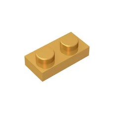 1X2 호환블록 3023 28653 6225 모델 호환, 1개, 035 Pearl Gold