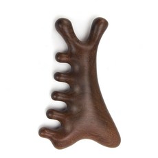 天然金絲檀木多功能按摩梳，眼部肩頸四肢臉部按摩，舒緩疲勞，小巧便攜, 金絲檀木原木色, 1個