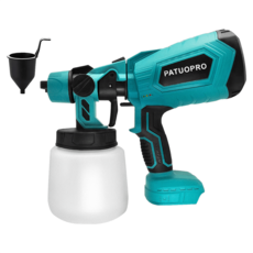 [고압 세차건] PATUOPRO 전기 스프레이건 무선 페인트 분무기 자동 가구 강철 벽 코팅 에어 브러시 Makita 18V 배터리용 1000ml, [00] EU 플매트 카펫 러그, [02] No Battery