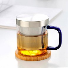 사마도요 내열유리 티머그 S049 350ml 1개입, 투명핸들