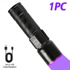 호환 애완 동물 소변 감지USB 충전식 UV 손전등 수지 경화 395nm 줌 블랙 라이트, 03 UVl ed -1PC