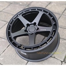 土城輪胎王 DATA SF01 19吋旋壓鋁圈 5/108 5/112 5/114.3 五爪 洞洞圈, 1個, 平光黑