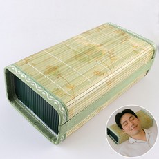 [에스앤디]여름 숙면 쿨대나무베개 청대 왕골 건강베게 목침, 왕골대나무배게