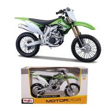 마이스토 1:12 가와사키 KX 450F 그린 모형오토바이 피규어 다이캐스트, 1개