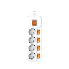 현대일렉트릭 국산 멀티탭 4구 절전 개별 과부하차단 1.5m 3m 5m - 1개