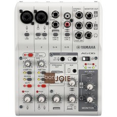 Yamaha AG06MK2 混音器 6軌 USB 錄音介面 山葉 podcast 直播 AG06 MK2, 白色