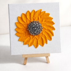 두두웍스 해바라기 유화 그림 그리기 diy 큐빅 세트, 1개, 반짝이 해바라기 1개, 반짝이 해바라기