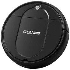 第四代USB充電式智慧四合一掃地機器人, 黑色