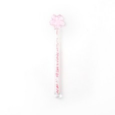 咖啡攪拌棒 調酒棒 少女心星粉色玻璃攪拌棒 可愛創意長柄果汁咖啡加長攪拌棒, 星鑽櫻花短款單支, 1個