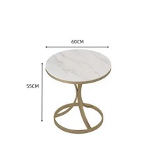 원형 티테이블 대리석 침실 설산석 미니 테이블 직경40 금발 골드, D.지름60mm황금색받침대설산석