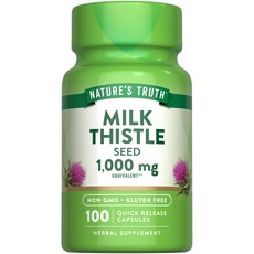 네이쳐스 트루스 밀크 씨슬 추출물 1000mg 캡슐, 3개, 100정