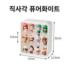 나나봉봉 무타공 벽걸이/탁상용 아크릴 화장품 피규어 케이스, 퓨어 화이트, 1개 퓨어 화이트, 1개
