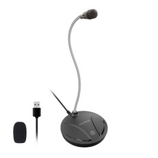 음소거 버튼이 있는 JOUNIVO USB 마이크컴퓨터 받아쓰기 회의용 구즈넥 디자인 데스크, 610, 1개