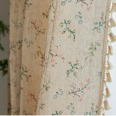 가리개 커튼 플라워 테슬 포인트 디자인