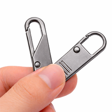 지퍼 손잡이 교체용 금속 지퍼고리 가방 의류 캐리어 수리, 5개, 그레이