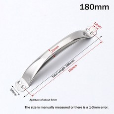 2개입 스테인리스 스틸 다용도 보드 손잡이 서랍 주방 손잡이 속이 가구용 캐비닛 하드웨어 트레이, 180MM(21mm)