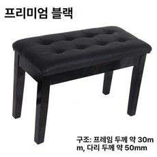 그랜드 피아노 의자 수납형 블랙 음악실 스툴 무대 강당 음악가구, 1개, 전문 두꺼운 서랍장-블랙 2인용 의자, 기본 모델명/품번
