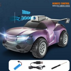 ALLOY RC카 카메라 자동차 장난감 무선 리모컨 영상 촬영 오프로드 전동 완구, 1개, 1/20 만화 카메라 RC카 보라색 648