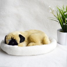 강아지 인형 잠자는 장식품 숨쉬는 호흡 귀여운 선물, F, 1개