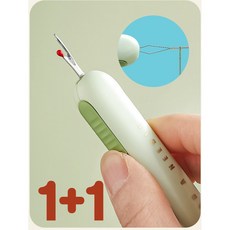 [1+1] 에스엠지 실끼우개 실뜯게 투인원 2개 세트, 1세트, 그레이+그린