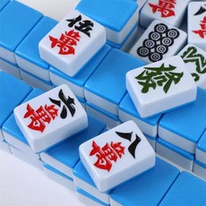 電動麻將機桌專用麻將 #36 36mm加重加厚 正磁麻將, 藍色, 1個