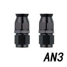 커플러 스틸 레이싱 PTFE 어댑터 AN8 스위블 호스 연료 스테인리스 오일 브레이드 호스 엔드 피팅 8AN 나일론 쿨러 브레이크 라인 1-6M 파이프 E85, 17)2Pcs AN8 0 Black