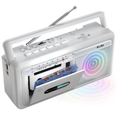 KLIM Portable Cassette Player & Tape Recorder – Boombox with AM/FM Radio USB Bluetooth Speaker