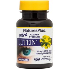 Natures Plus 葉黃素軟膠囊20mg, 1罐, 60顆