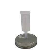 梅森罐發酵蓋 梅森罐發酵蓋 單向排氣閥 梅森杯 泡菜蓋 寬口 梅森瓶泡菜蓋子 梅森杯配件 梅森罐, 1個, 銀色鋁蓋