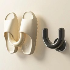DFMEI 浴室拖鞋架吸盤式免打孔壁掛式鞋架衛生間瀝水掛架掛鉤置物架, 1個, 槍灰:如圖