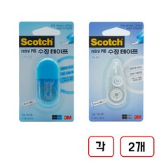 3M 수정테이프 미니필 (본체+리필) 각2개씩 총4개, 1세트
