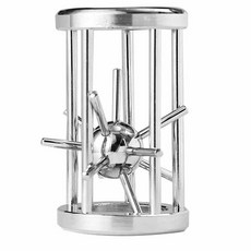 지혜의고리 감옥 퍼즐 고리 도금 게임 브레인 골든 자물쇠 퀘스트 두뇌, 1개, 우리 안에서 가시 중난이도, 1피스