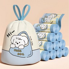 [당일출고] 두꺼운 손잡이 끈 쓰레기봉투 다용도 120매 음식물 차량용 쓰레기 봉투 강아지, 120개, 10L