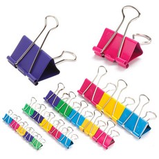 피스 더블 클립 문서 서류 사무용 집게 컬러 특소형 낱개 15mm