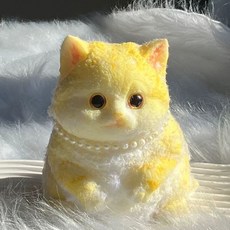 뚱냥이스퀴시 고양이 말랑이 피규어 스트레스해소 뚱냥이인형, A. 골드 그라데이션 통통 고양이 TPR, 1개