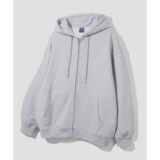 AGD (기모)1_WAY 스웨트 후디드 집업 [그레이]