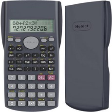 학교 및 비즈니스에 적합한 Helect 2라인 엔지니어링 과학 계산기블랙, Black