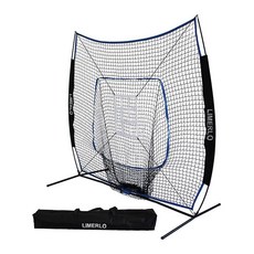 棒球網戶外移動打擊網帶目標球框兒童訓練簡易便攜練習擋網摺疊套, 1個, 黑色升級棒球網 （送收拉鍊納袋）