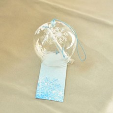 풍경 집들이선물 장식소품 현관종 종소리 후우링, blue, 눈꽃