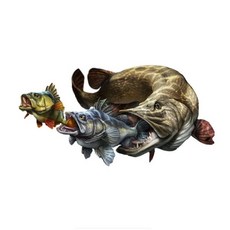 하이 퀄리티 개성 큰 물고기 작은 스티커 창의적인 아트 자동차 장식 도로 자전거 15cm 새로운 디자인, 01 15cm