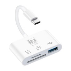 USB C타입 USB허브SD TF카드리더기, INV203, 1개