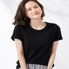 여성 여름 반팔티셔츠 여성 반팔티 여름용 여성 스판반팔티 14 COLOR