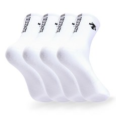 데상트 남성 스포츠 파일 빽선 중목양말 4P_WHGY, 4족세트_WH/GY, FREE