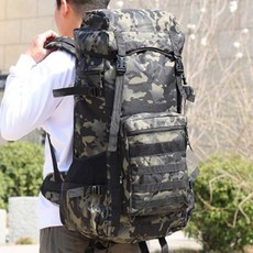 백팩 대용량백팩 밀리터리가방 70리터배당 여행가방, 블랙