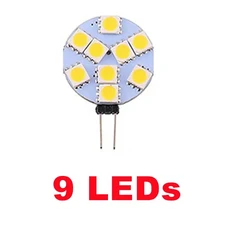 10/5PCS 4.8W G4 소켓 5050 SMD 미니 Led 전구 DC 12V 할로겐 바이핀 램프 교체 LED 따뜻한 흰색 차가운 조, 02 9 LEDs-1.8W, 03 5 pcs package, 02 Warm white 3000K