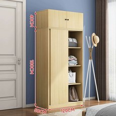 행거형 슬라이딩 도어 정리장 서랍, 2개 문, 조립 완료, 180cm 120cm 포함