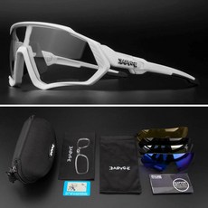 사이클 고글 야외 광색성 사이클링 안경 남성 스포츠 MTB 자전거 선글라스 고글 UV400 Gafas Ciclismo 5, Photochromic-5lens, 06 07, 1개