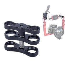 MECHRIG 수중 사진용 CNC 알루미늄 버터플라이 라이트 클램프 산화 암 LED 윙 HERO13-8용 조명 처리된 마운트 액세서리 너트 하드코트 카메라 양극 다이빙